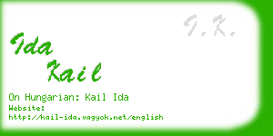 ida kail business card